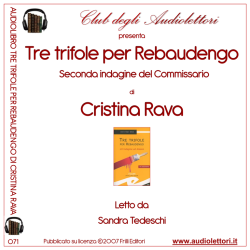 Copertina audiolibro Tre trifole per Rebaudengo